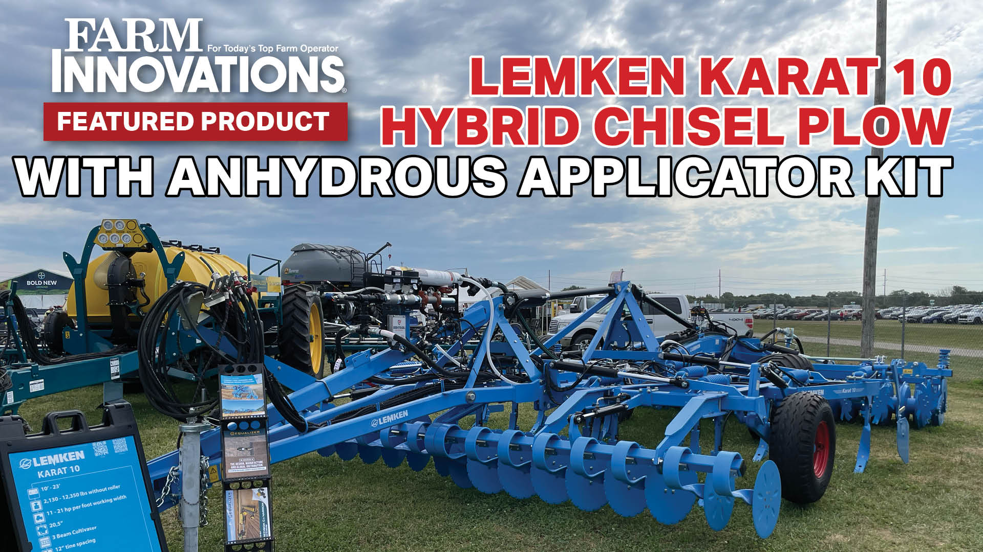 [Video] Lemken Karat 10 Hybrid Chisel Plow with Anhydrous Applicator Kit